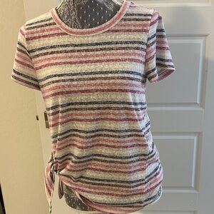 Soft tee with side tie